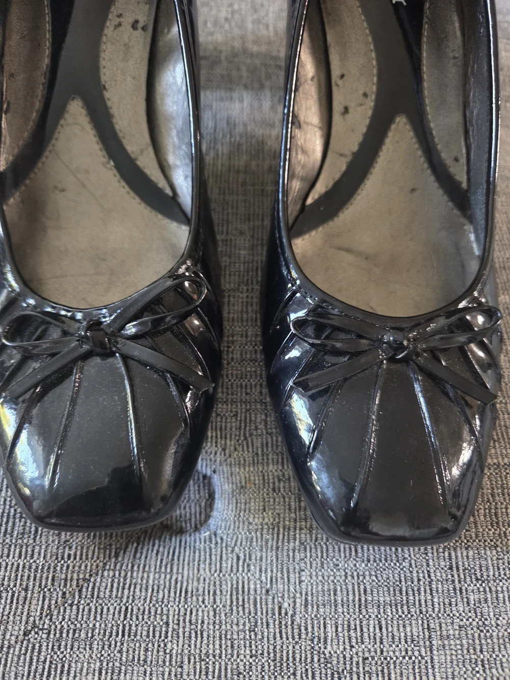 Naturalizer Womens Black Patent Mid-Heel Pumps Size 8.5